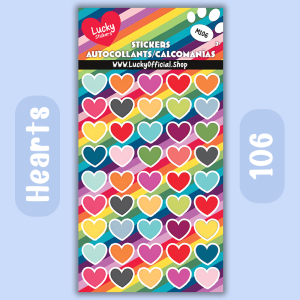 Hearts sticker sheet