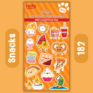 Snacks sticker sheet