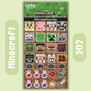 Minecraft 3 sticker sheet