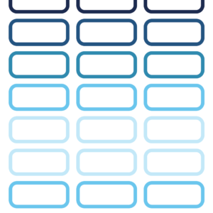 Lucky Label L-10 – Blue Gradient Name Labels (90 Labels, 3 Sheets)
