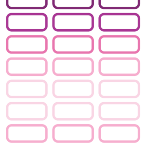 Lucky Label L-11 – Pink Gradient Name Labels (90 Labels, 3 Sheets)