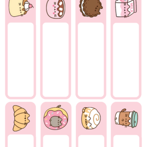 Lucky Label L-22 – Pusheen Name Labels (24 Labels, 3 Sheets)