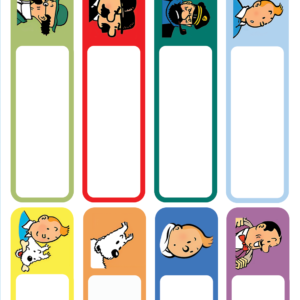 Lucky Label L-30 – Tintin Name Labels (24 Labels, 3 Sheets)