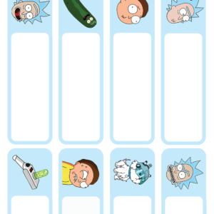 Lucky Label L-31 – Rick and Morty Name Labels (24 Labels, 3 Sheets)