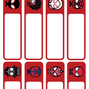 Lucky Label L-32 – Spider-Man Multiverse Name Labels (24 Labels, 3 Sheets)